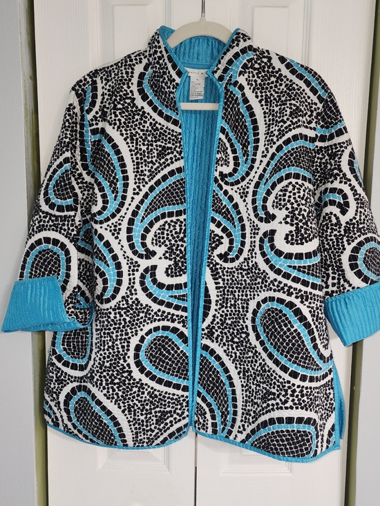 PATTY KIM Jackets & Blazers - PATTY KIM Quilted Jacket in Bright Turquoise